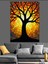 Renkli Güneş Ağacı Dekoratif Kanvas - Mdf Ahşap Tablo 1