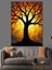 Renkli Güneş Ağacı Dekoratif Kanvas - Mdf Ahşap Tablo 2