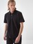 Erkek Siyah Regular Fit Modal Polo Yaka Tişört 1
