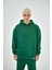 Erkek Basic Oversize Hoodie Sarı 1