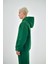 Erkek Basic Oversize Hoodie Sarı 3