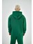 Erkek Basic Oversize Hoodie Sarı 4