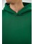 Erkek Basic Oversize Hoodie Sarı 5