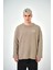 Erkek Respire Atelier Yazılı Oversize Kazak Bej 1