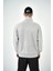 Erkek Yarım Fermuarlı Yıkamalı Oversize Sweatshirt Gri 4
