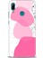 Huawei P Smart 2019 Kılıf Hd Baskılı - Pembe Beyaz Siyah 1