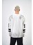 Erkek 84 Zone Offense Baskılı Oversize Sweatshirt Siyah 5