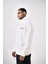 Erkek Yarım Fermuarlı Absofuckinlutely Baskılı Sweatshirt Mavi 3