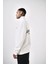 Erkek Yarım Fermuarlı Absofuckinlutely Baskılı Sweatshirt Mavi 4