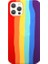Premium Serisi Apple iPhone 13 Pro Max Uyumlu Kılıf Gökkuşağı Liquid Lansman Silikon Kılıf 1