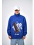 Erkek The Last Rebel Baskılı Yarım Fermuarlı Oversize Sweatshirt Ekru 1