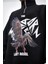 Erkek The Last Rebel Baskılı Yarım Fermuarlı Oversize Sweatshirt Ekru 5