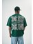 Erkek Symphony Baskılı Oversize T-Shirt Nefti 3
