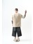 Erkek Orpheus Baskılı Oversize T-Shirt Bej 5