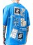 Erkek Low Vision Nakışlı Oversize T-Shirt Mavi 4