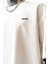 Erkek Respire Yazı Detaylı Oversize T-Shirt Ekru 4