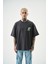 Erkek Numbers Of R Nakışlı Oversize T-Shirt Füme 1