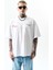 Erkek Godfather Baskılı Oversize T-Shirt Beyaz 1