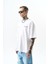 Erkek Godfather Baskılı Oversize T-Shirt Beyaz 2