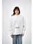 Kadın Want From Us Yazılı Oversize Hoodie Ekru 1