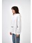 Kadın Want From Us Yazılı Oversize Hoodie Ekru 2
