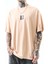 Erkek 13 Baskılı Oversize T-Shirt Bej 5