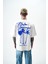 Erkek Palm Baskılı Oversize T-Shirt Beyaz 3