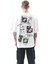Erkek Low Vision Nakışlı Oversize T-Shirt Beyaz 1