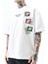 Erkek Low Vision Nakışlı Oversize T-Shirt Beyaz 5
