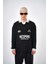 Creative Std Yazılı Polo Yaka Oversize Triko Siyah 1