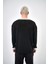 Creative Std Yazılı Polo Yaka Oversize Triko Siyah 4