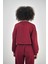 Kadın Basic Oversize Crop Sweatshirt Siyah 4