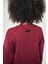 Kadın Basic Oversize Crop Sweatshirt Siyah 5