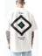 Erkek Memory Baskılı Oversize T-Shirt Beyaz 5