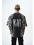 Erkek War Baskılı Yıkamalı Oversize T-Shirt Siyah 3