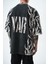 Erkek War Baskılı Yıkamalı Oversize T-Shirt Siyah 5