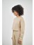 Kadın Basic Oversize Crop Sweatshirt Siyah 2
