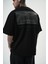 Erkek Da Vinci Baskılı Oversize T-Shirt Siyah 5