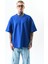 Erkek Respire Yazı Detaylı Oversize T-Shirt Saks 1