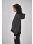 Kadın Minimalism Series Nakışlı Oversize Hoodie Ekru 4