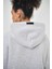 Kadın Basic Oversize Crop Hoodie Lacivert 4