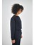 Kadın Basic Oversize Crop Sweatshirt Siyah 2