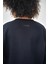 Kadın Basic Oversize Crop Sweatshirt Siyah 5