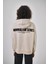 Kadın Minimalism Series Nakışlı Oversize Hoodie Ekru 4