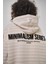 Kadın Minimalism Series Nakışlı Oversize Hoodie Ekru 5