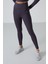 Antrasit Yüksek Bel Uzun Kollu Slim Fit Crop Top Kadın Tayt Takım - 95286 3