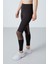 Taş - Siyah Polyester Esnek Standart Fit Performans Kadın Tayt Takım - 95331 2