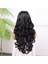 Siyah Bebek Saçlı Fiber Sentetik Yoğun Dalgalı Tül Peruk 5