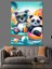 Havuzda Koala ve Panda Dekoratif Kanvas - Mdf Ahşap Tablo 3
