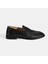 Kadın Siyah Slip-On Deri Loafer 1